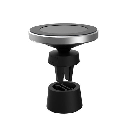 JMT-503306 Magnetic Wireless Car Charger & Phone Bracket with Vent Clip - Qi Standard, Black Aluminum Alloy + ABS
