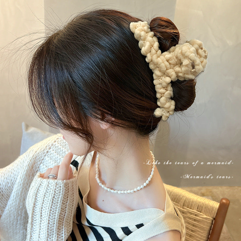 JMT-503498 Cozy Wool Hair Clip for Effortless Back Head Curls - 13cm Diameter