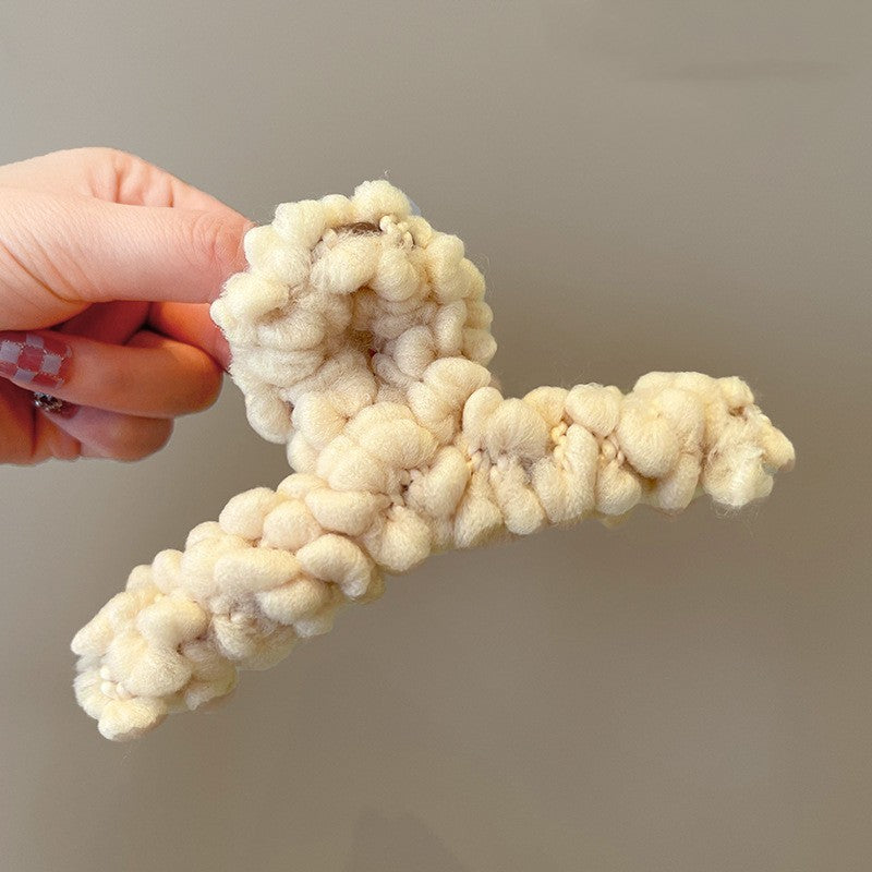JMT-503498 Cozy Wool Hair Clip for Effortless Back Head Curls - 13cm Diameter