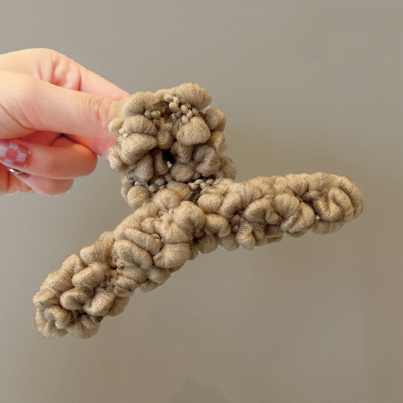 JMT-503498 Cozy Wool Hair Clip for Effortless Back Head Curls - 13cm Diameter