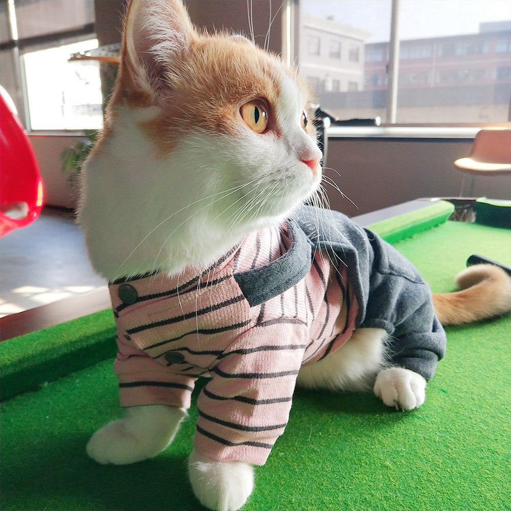 JMT-503754 Cozy Knitted Winter Clothes for Kittens and Cats in Striped Patterns