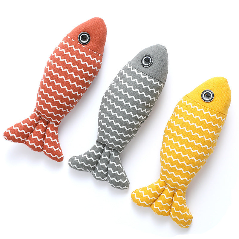 JMT-503946 Catnip Fish Toys for Indoor Cats - 3-Piece Interactive Playset for Kittens and Cats