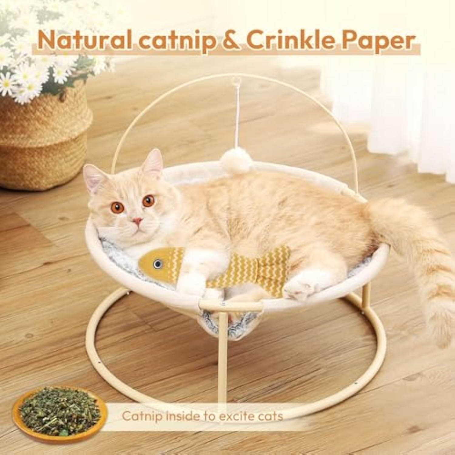JMT-503946 Catnip Fish Toys for Indoor Cats - 3-Piece Interactive Playset for Kittens and Cats