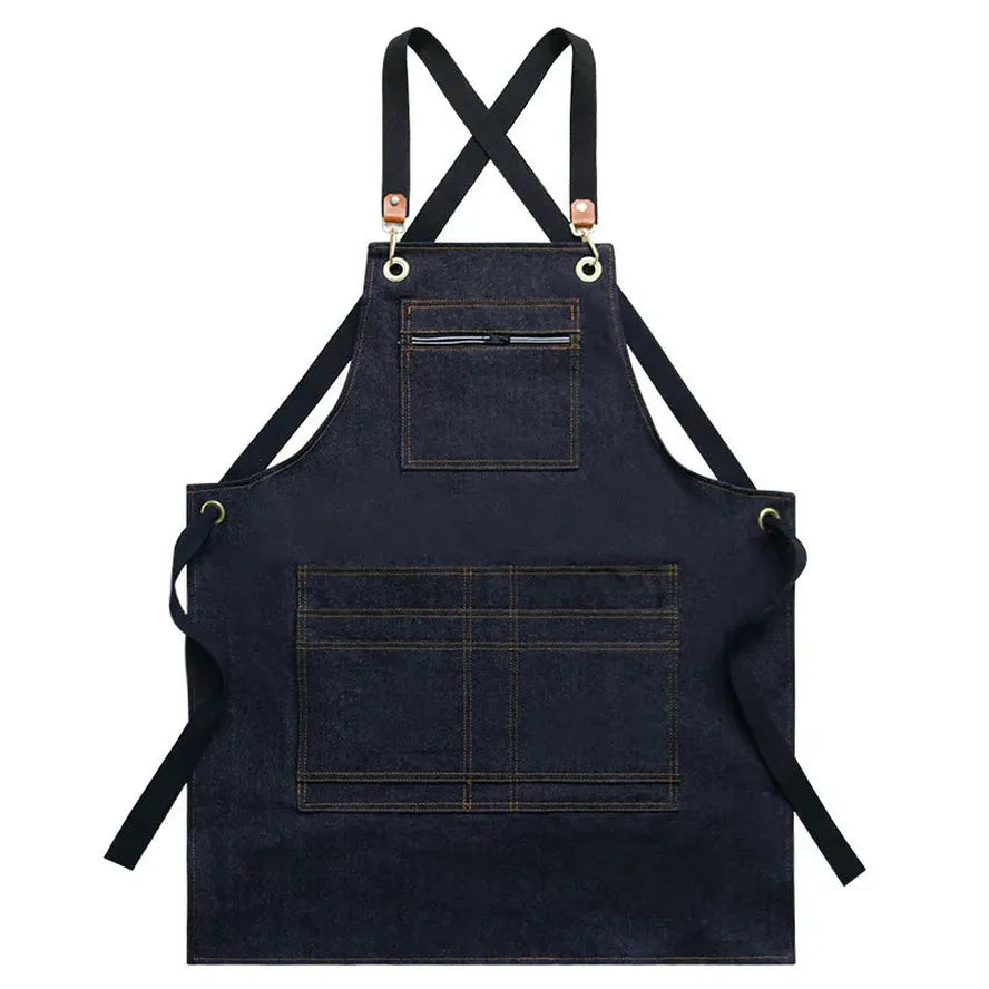 JMT-504010 Floral Canvas Apron for Outdoor, Gardening, and Barista Use