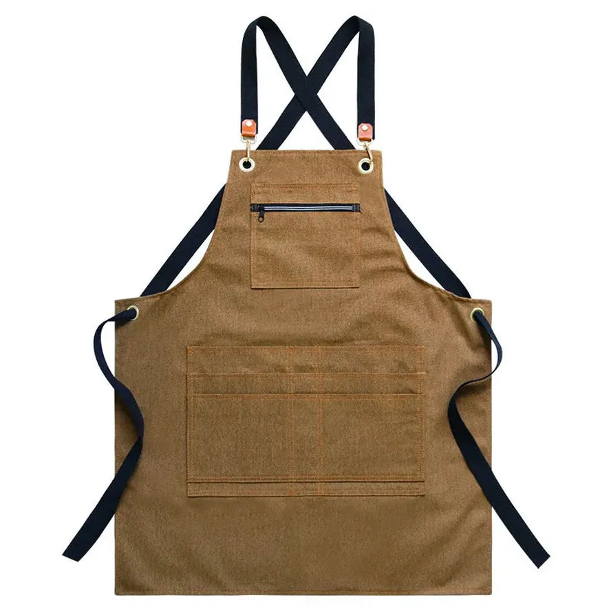 JMT-504010 Floral Canvas Apron for Outdoor, Gardening, and Barista Use