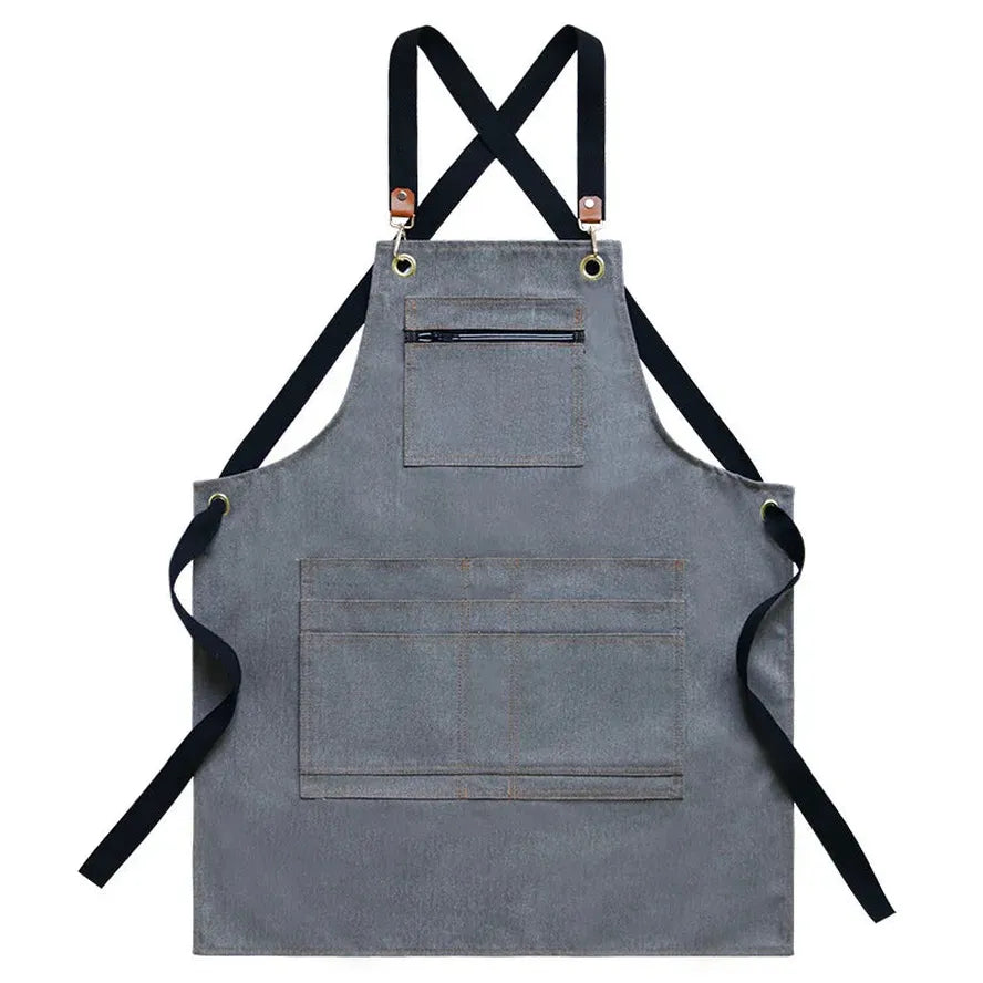 JMT-504010 Floral Canvas Apron for Outdoor, Gardening, and Barista Use