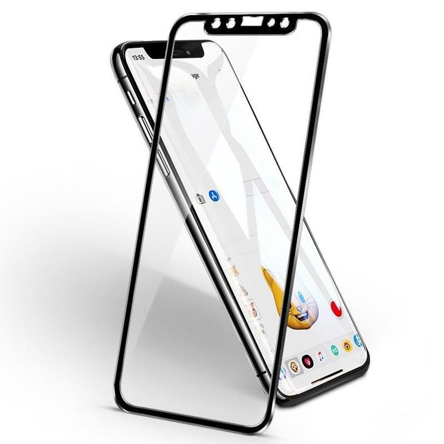 JMT-504138 3D Aluminum Alloy Tempered Glass Full Screen Protector for iPhone Models