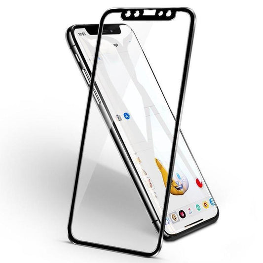 JMT-504138 3D Aluminum Alloy Tempered Glass Full Screen Protector for iPhone Models