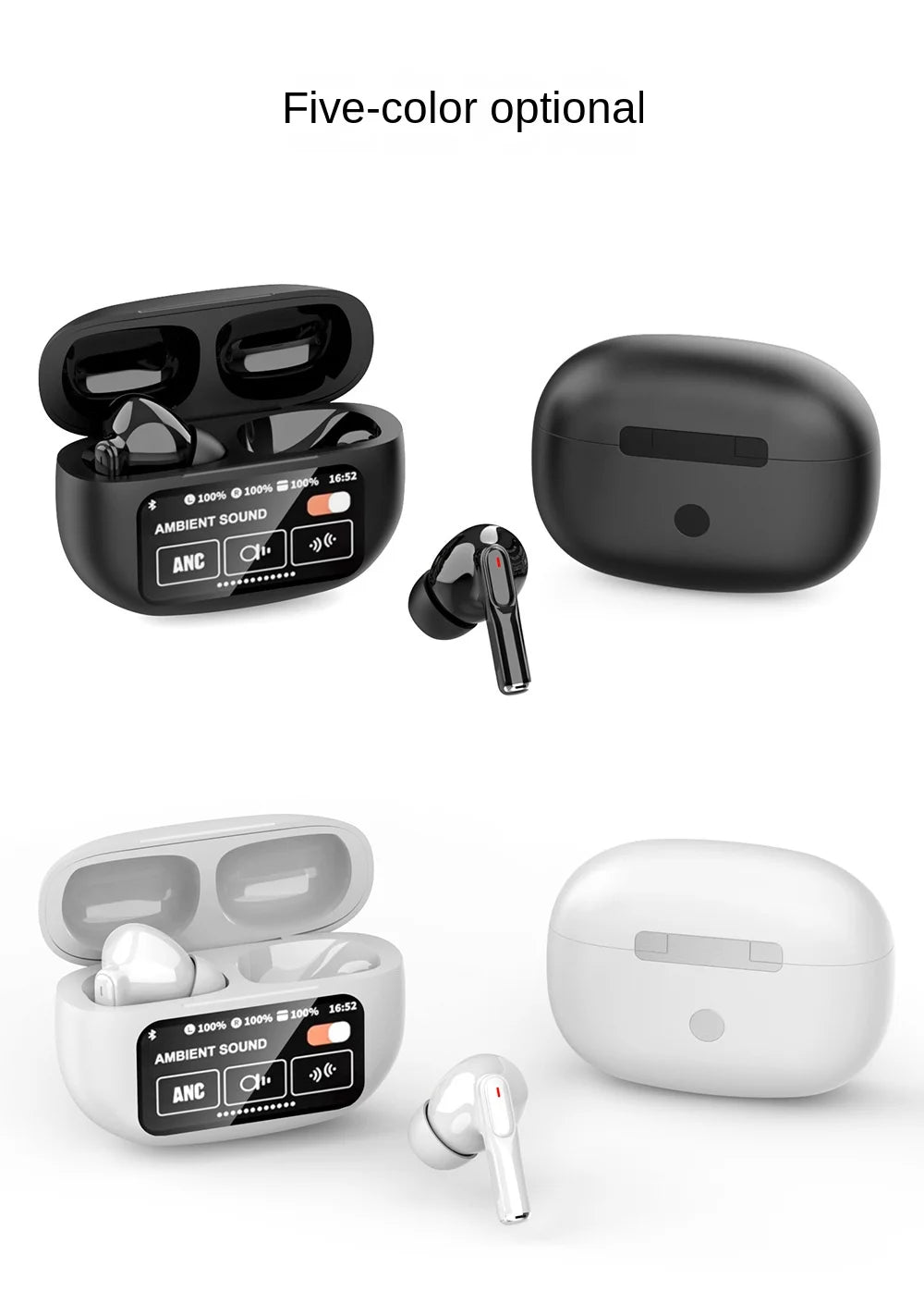 JMT-504138 TWS Wireless Bluetooth Headset with LED In-Ear Design and Superior Stereo Sound Quality