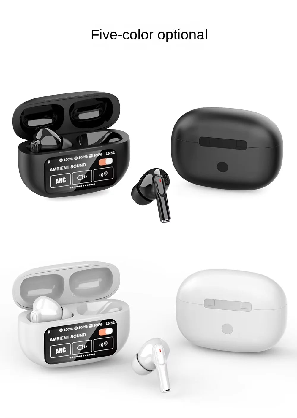JMT-504138 TWS Wireless Bluetooth Headset with LED In-Ear Design and Superior Stereo Sound Quality