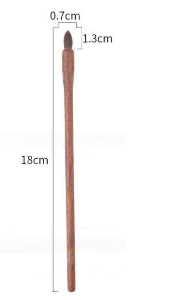 JMT-504394 Natural Wool Eyeshadow Brush Set - 5 Walnut Makeup Brushes for Delicate Eye Makeup