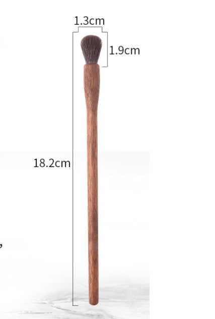 JMT-504394 Natural Wool Eyeshadow Brush Set - 5 Walnut Makeup Brushes for Delicate Eye Makeup