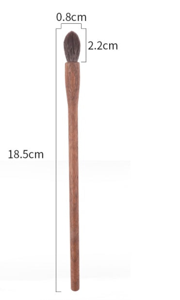 JMT-504394 Natural Wool Eyeshadow Brush Set - 5 Walnut Makeup Brushes for Delicate Eye Makeup