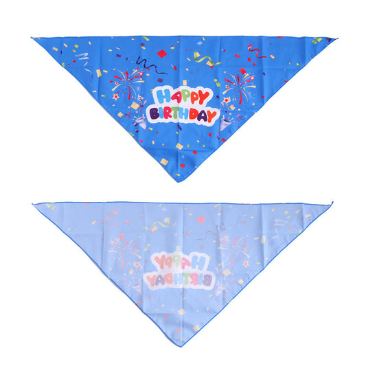 JMT-504586 Pet Birthday Triangle Scarf in Balloon and Ribbon Colors