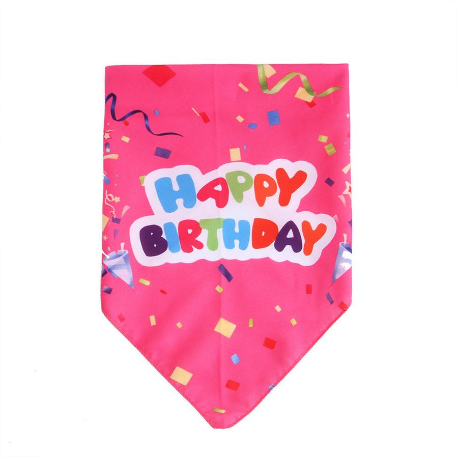 JMT-504586 Pet Birthday Triangle Scarf in Balloon and Ribbon Colors