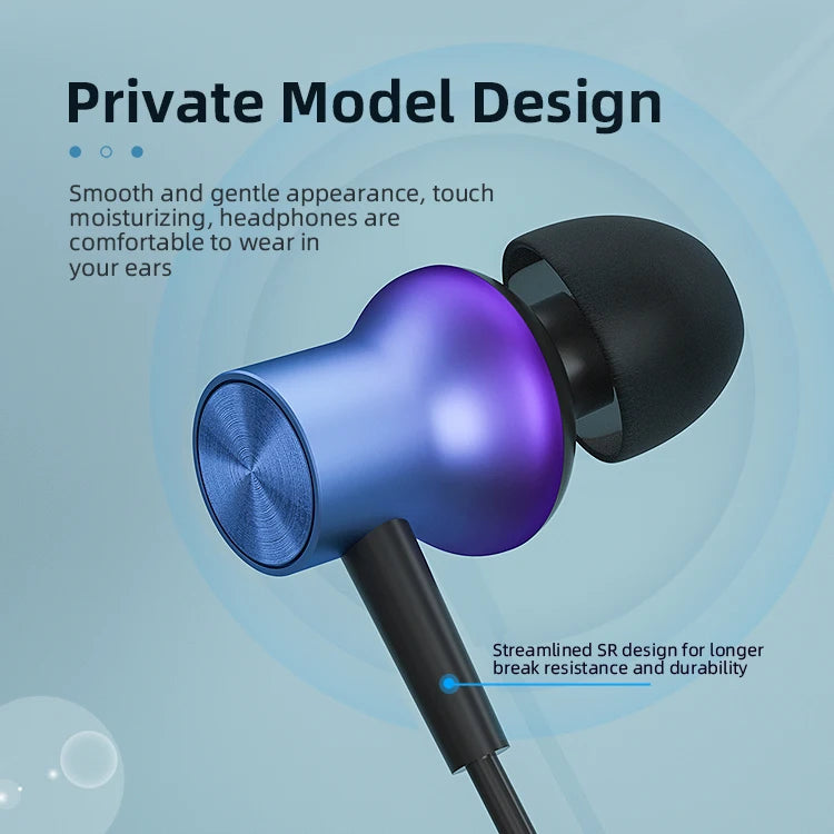 JMT-504778 Metal Wired 3.5mm In-Ear Earbuds for Mobile Phones and Devices