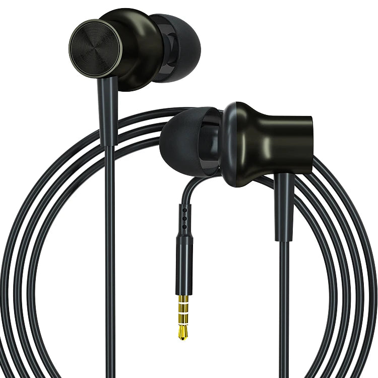 JMT-504778 Metal Wired 3.5mm In-Ear Earbuds for Mobile Phones and Devices