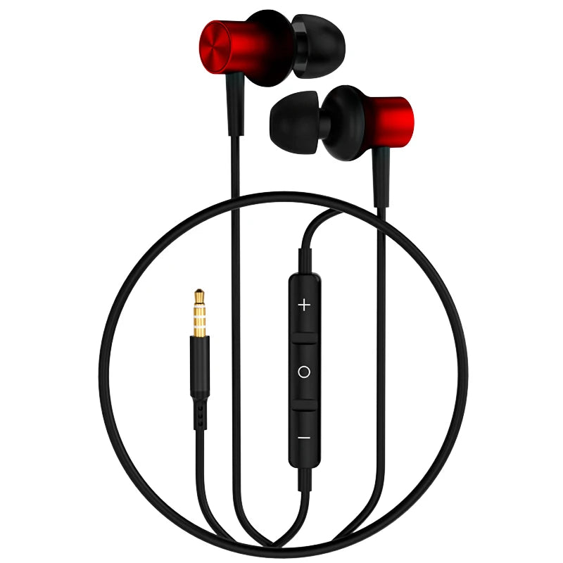 JMT-504778 Metal Wired 3.5mm In-Ear Earbuds for Mobile Phones and Devices