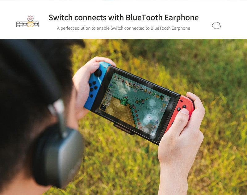 JMT-505738 Gulikit NS07 Wireless Bluetooth Receiver for Nintendo Switch, Switch Lite, PS4, and PC