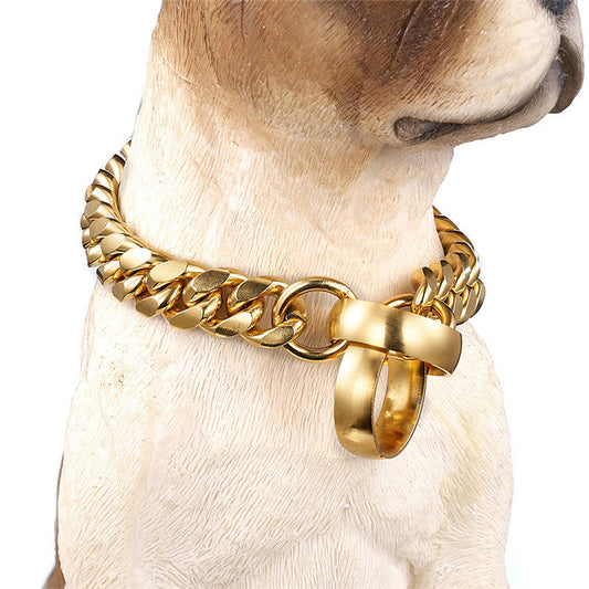 JMT-505930 Titanium Steel 14mm Dog Chain - Scalable, Polished Finish in Gold and Silver خيارات