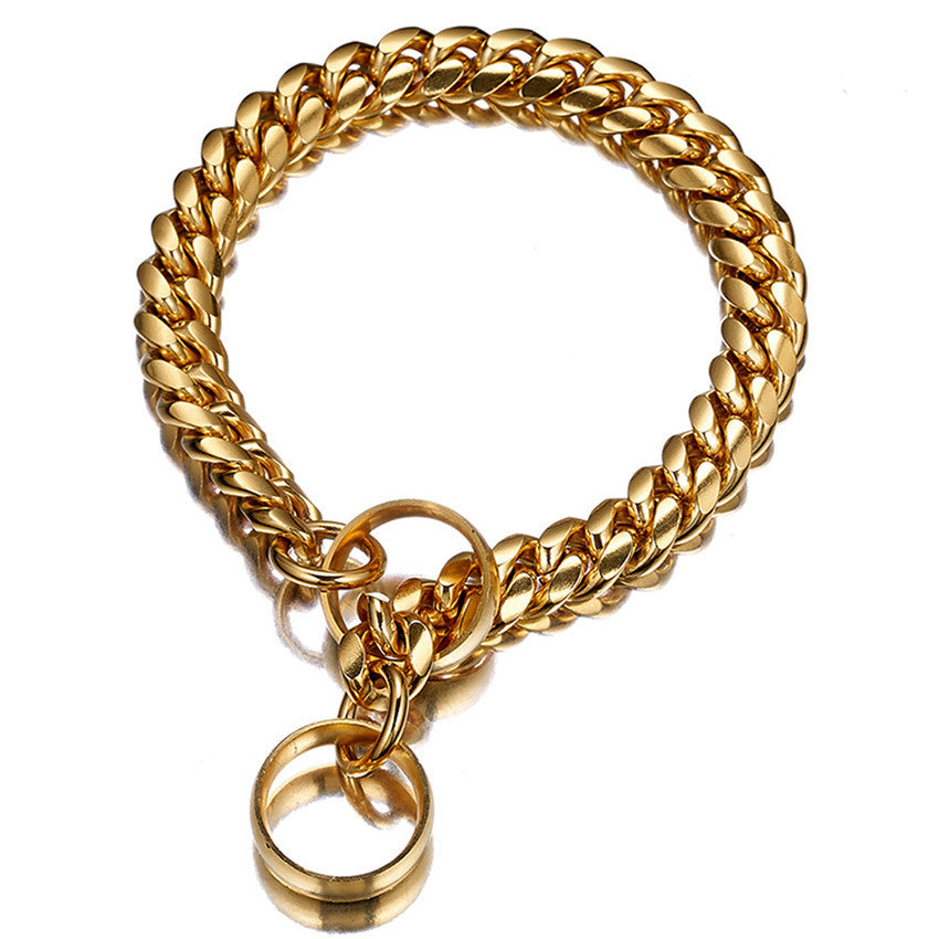 JMT-505930 Titanium Steel 14mm Dog Chain - Scalable, Polished Finish in Gold and Silver خيارات