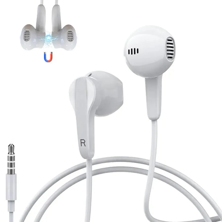 JMT-507082 Wired Stereo Earbuds with Microphone and Volume Control for 3.5mm Devices