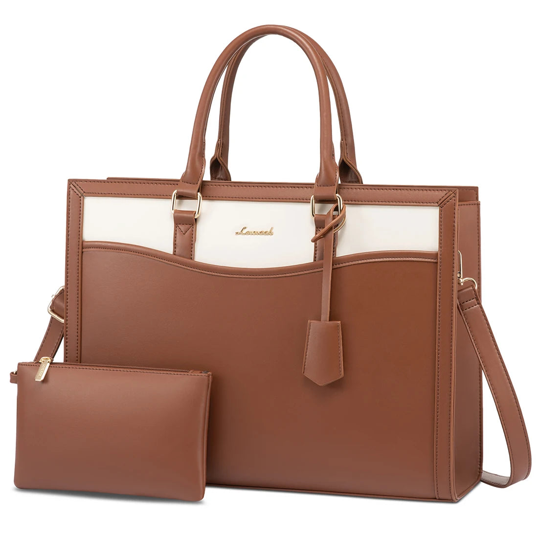 JMT-507146 Stylish Laptop Handbag for Women - Leather Tote with Dedicated Laptop Compartment