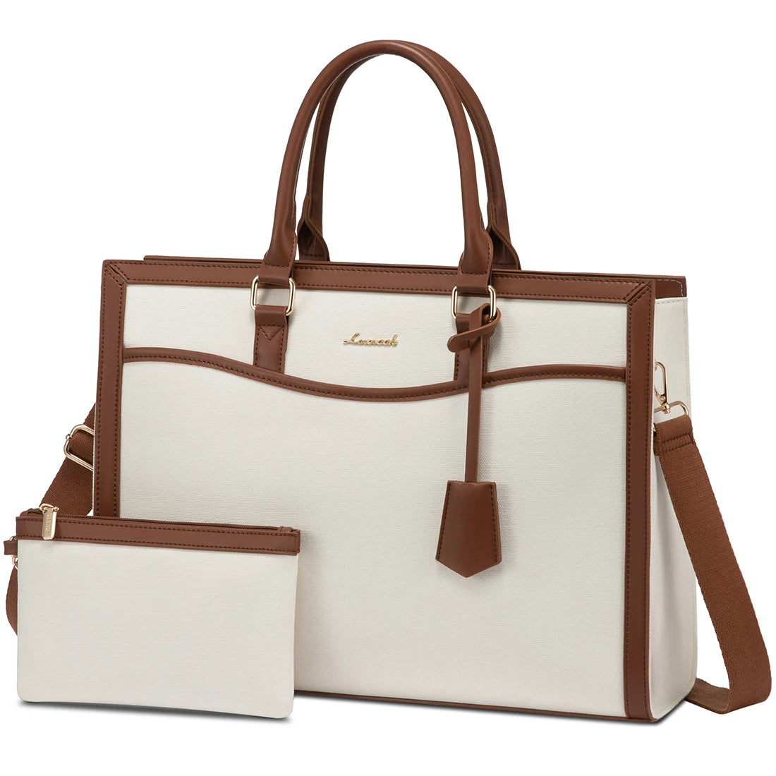 JMT-507146 Stylish Laptop Handbag for Women - Leather Tote with Dedicated Laptop Compartment