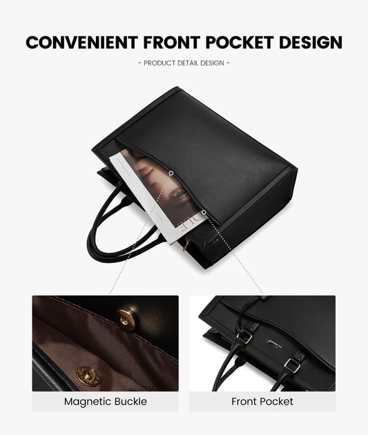 JMT-507146 Stylish Laptop Handbag for Women - Leather Tote with Dedicated Laptop Compartment