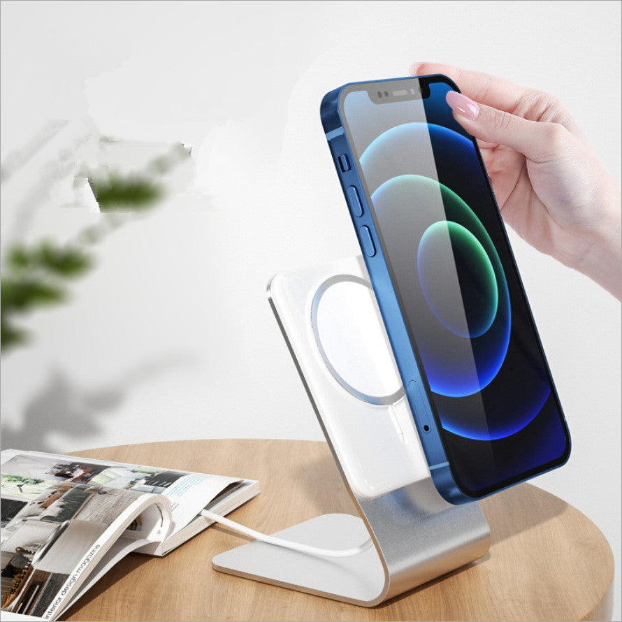 JMT-507274 Aluminum Alloy Magnetic Desktop Wireless Charger for Apple Magsafe Compatible Devices