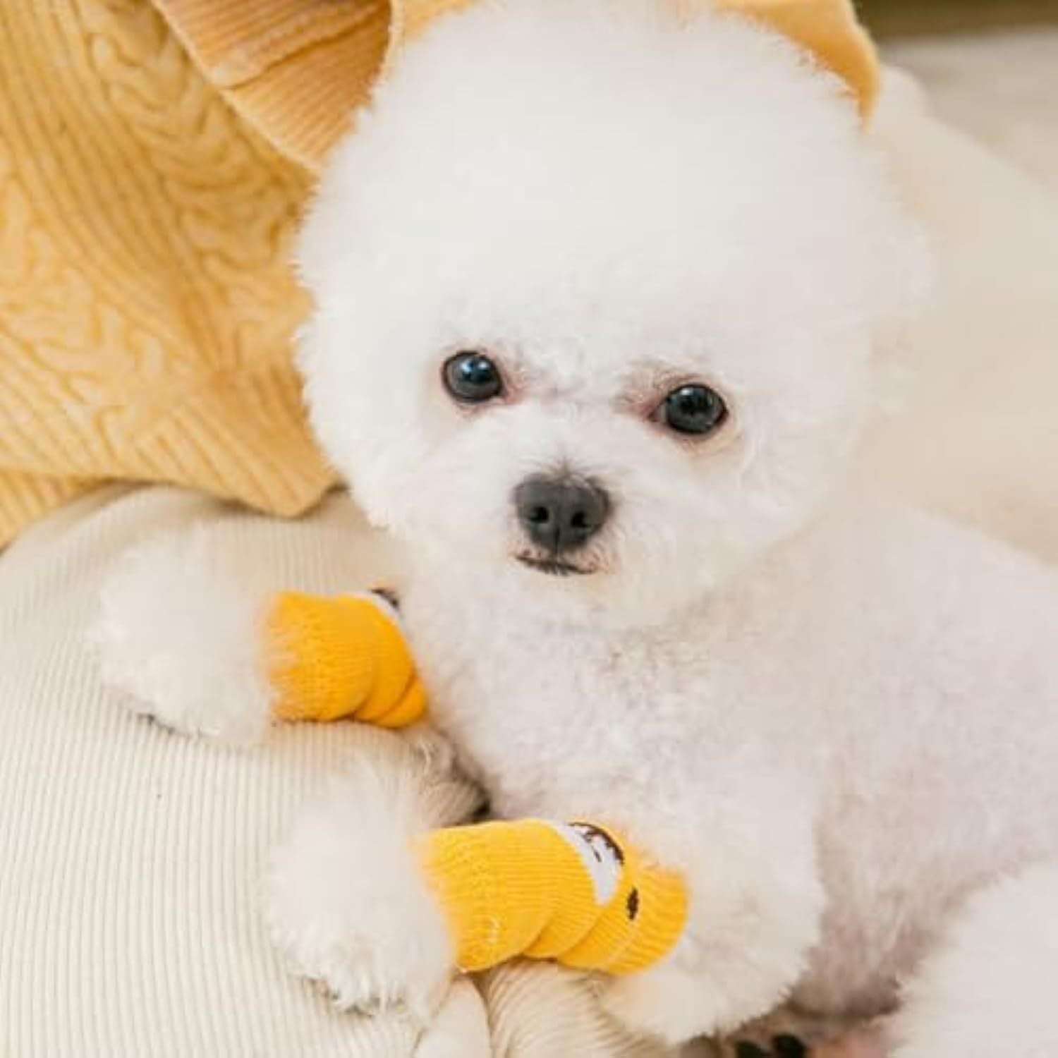 JMT-507402 Winter Warm Pet Dog Socks - 4-Piece Set for Small Dogs, Puppy Leg Protection and Comfort