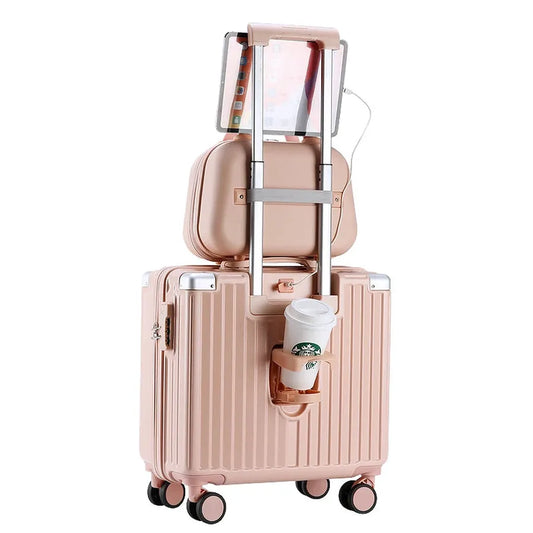 JMT-507466 Custom 18-Inch ABS Trolley Luggage for Kids with Spinner Caster for Summer Travel