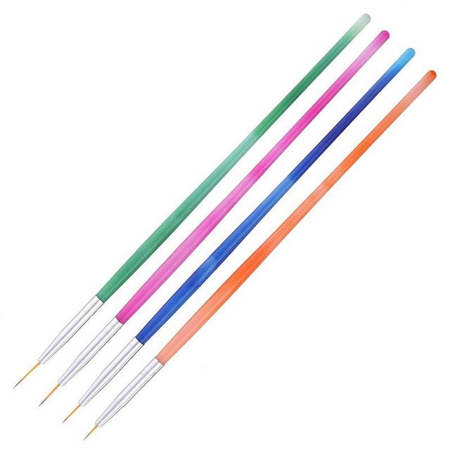 JMT-507722 Gel Nail Polish with Nail Brushes - 3 Piece Set for Artistic Nail Designs