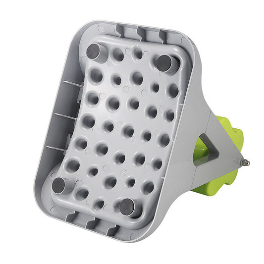 JMT-508554 Interactive Rotating Food Dispenser Toy for Dogs and Cats - Plastic Leaky Training Device in Grey and Green