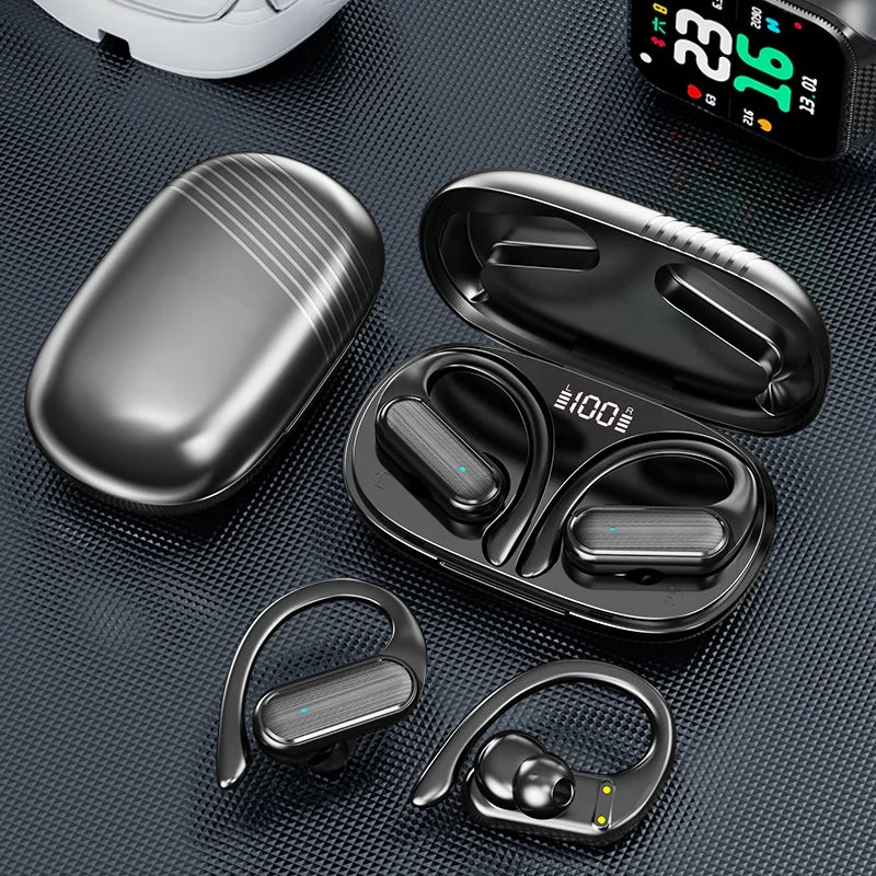 JMT-508746 Wireless Ear Hook Earphones with Microphone for Gym and Outdoor Activities