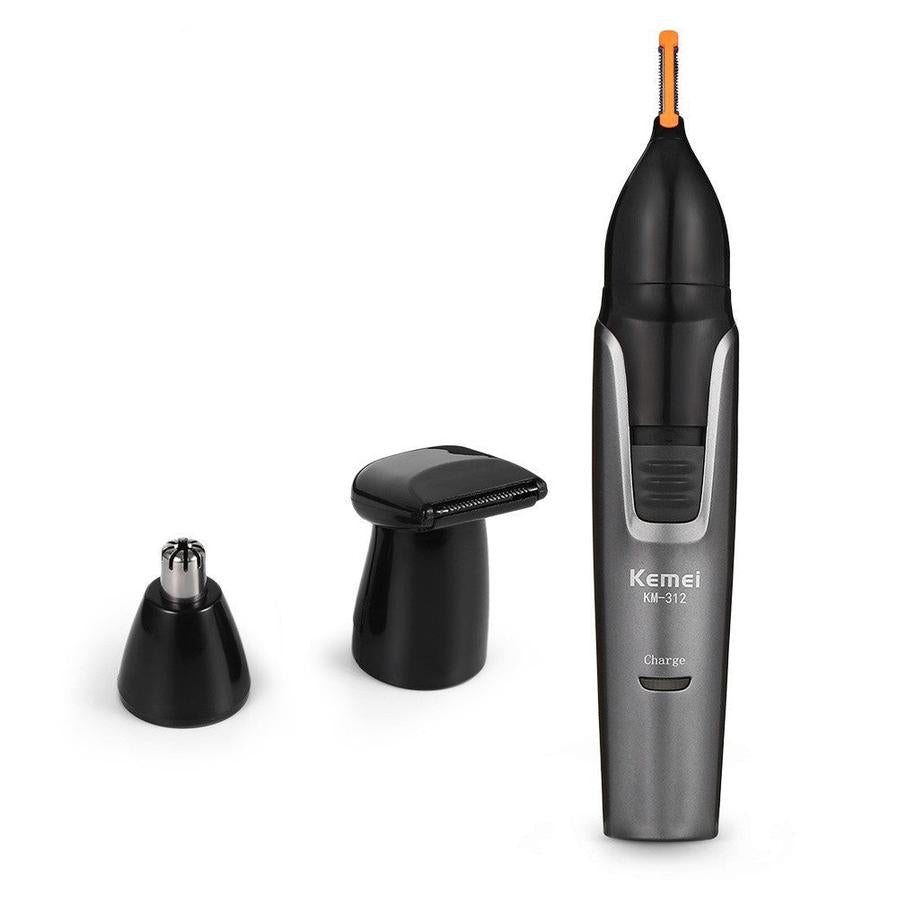 JMT-508810 3-in-1 Nose Hair Trimmer and Sideburn Grooming Tool in Light Grey