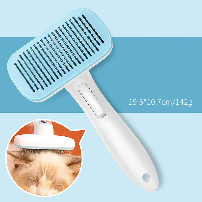 JMT-508810 Automatic Hair Removal Pet Comb for Dogs and Cats - One Click Cleaning Needle Design, Universal Grip, Size 10.7*19.5cm