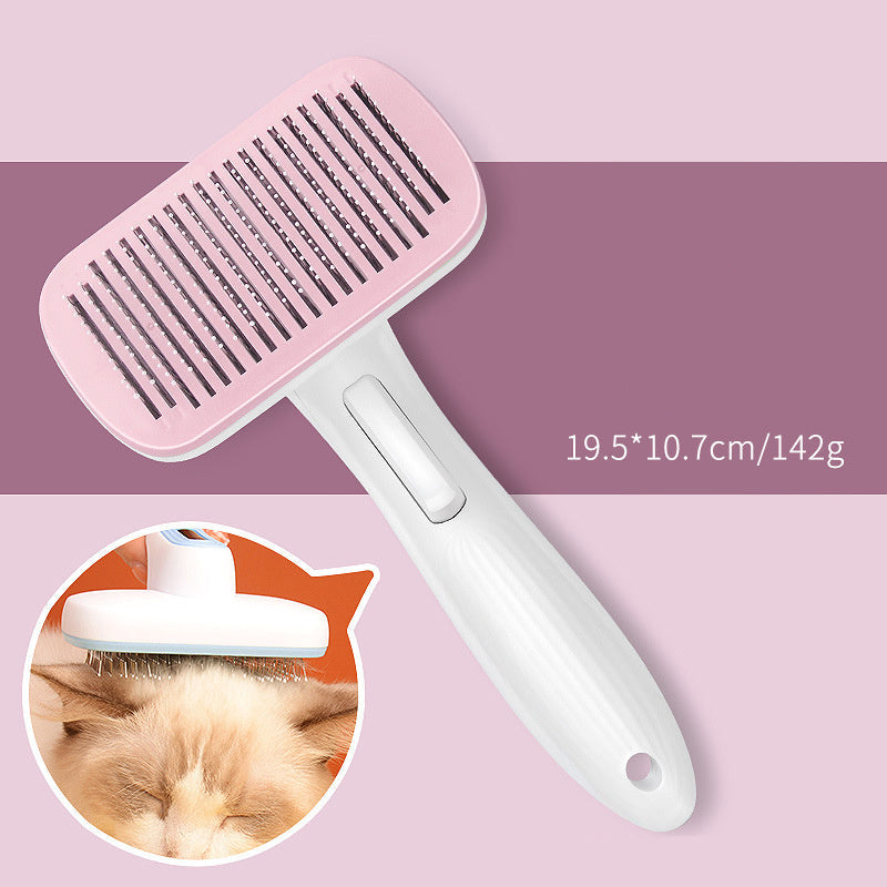 JMT-508810 Automatic Hair Removal Pet Comb for Dogs and Cats - One Click Cleaning Needle Design, Universal Grip, Size 10.7*19.5cm