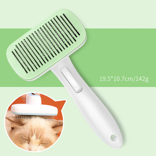 JMT-508810 Automatic Hair Removal Pet Comb for Dogs and Cats - One Click Cleaning Needle Design, Universal Grip, Size 10.7*19.5cm