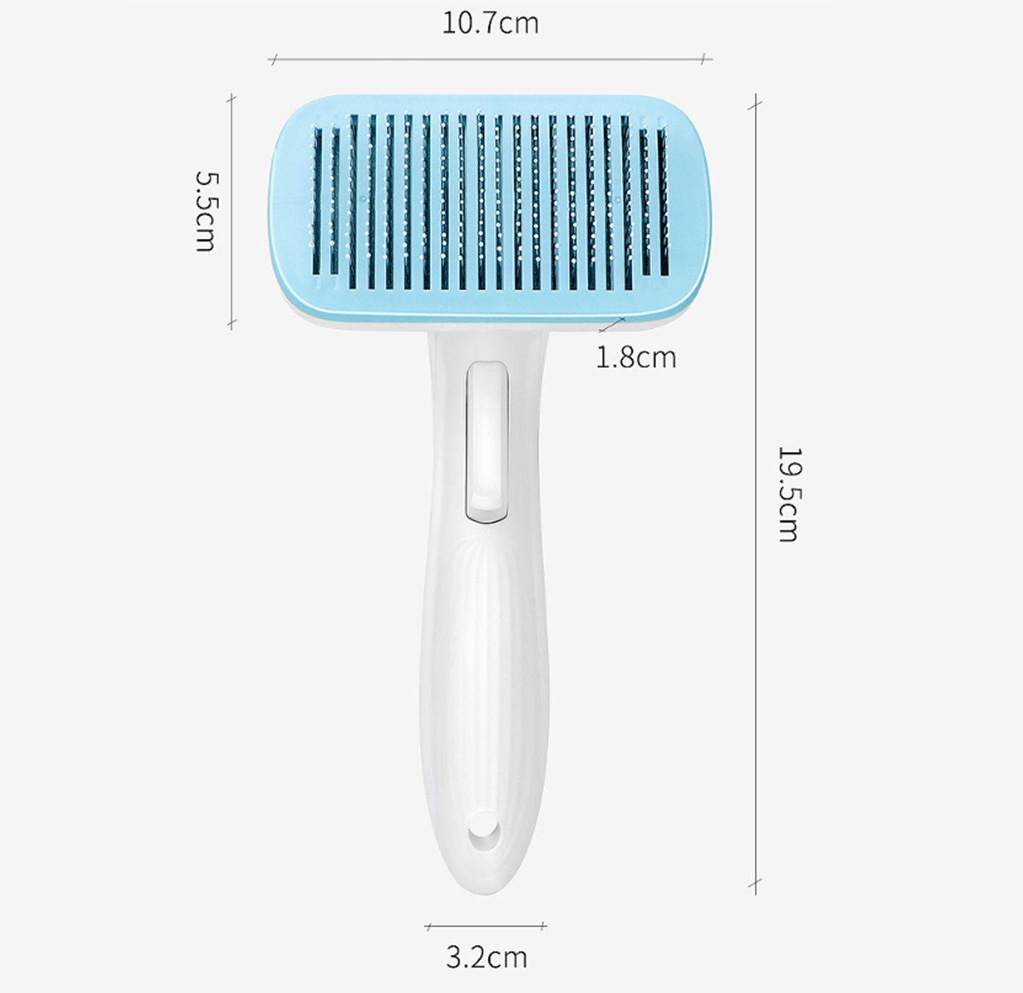JMT-508810 Automatic Hair Removal Pet Comb for Dogs and Cats - One Click Cleaning Needle Design, Universal Grip, Size 10.7*19.5cm