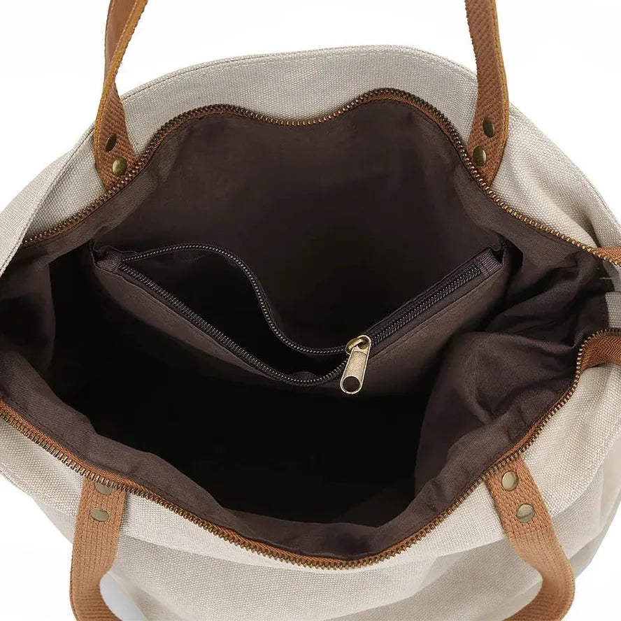 JMT-509258 Stylish Canvas Tote Handbag for Women - Versatile Sling Bag with Simple Design