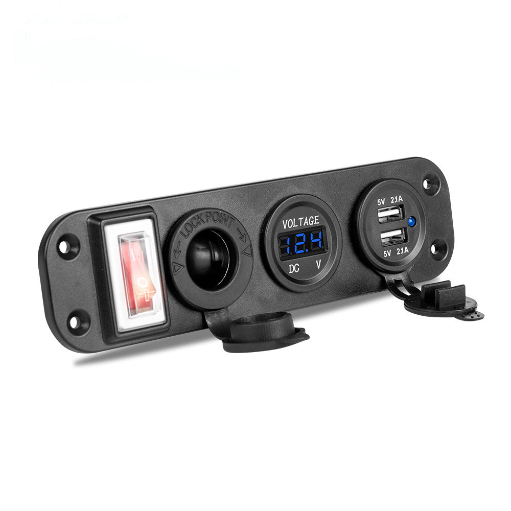 JMT-509258 Three-Port Car Mobile Phone Charger, 12-30V Input, 5V USB Output, 4200mA Current, Model YD-YY-TU-KG