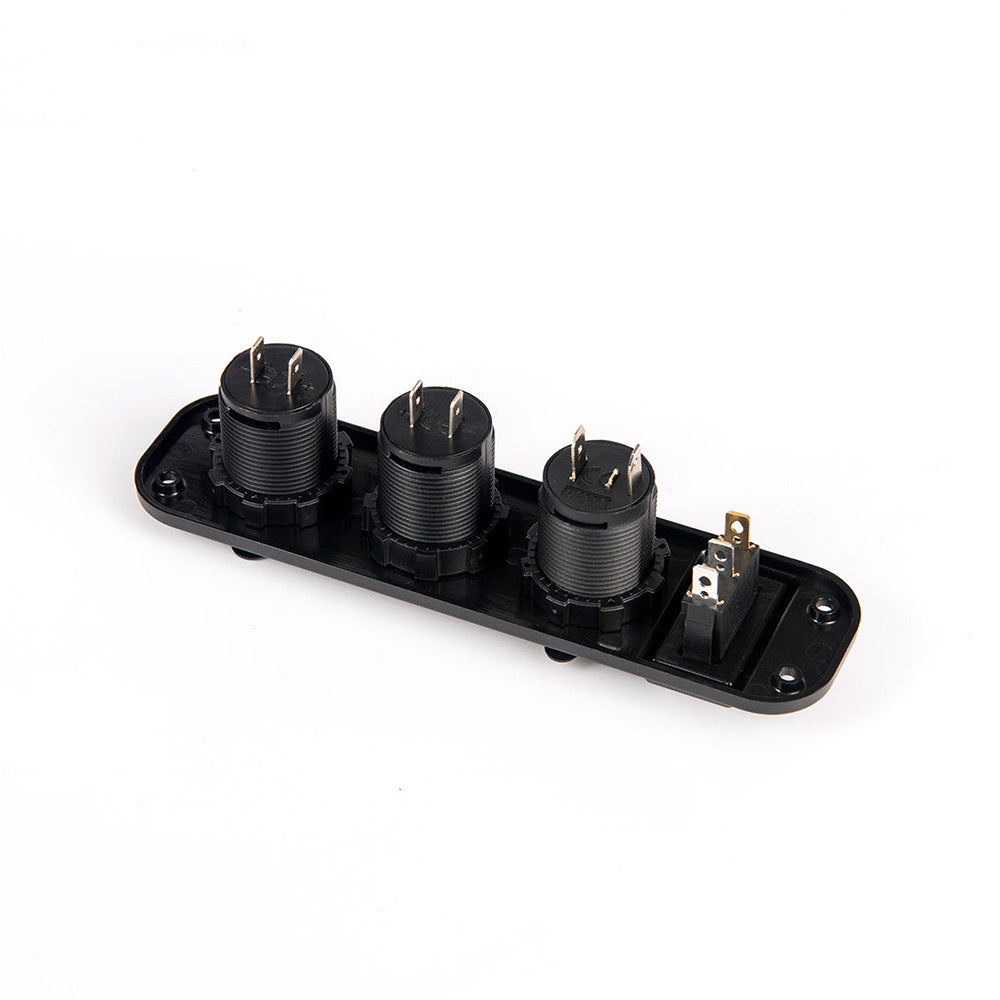 JMT-509258 Three-Port Car Mobile Phone Charger, 12-30V Input, 5V USB Output, 4200mA Current, Model YD-YY-TU-KG