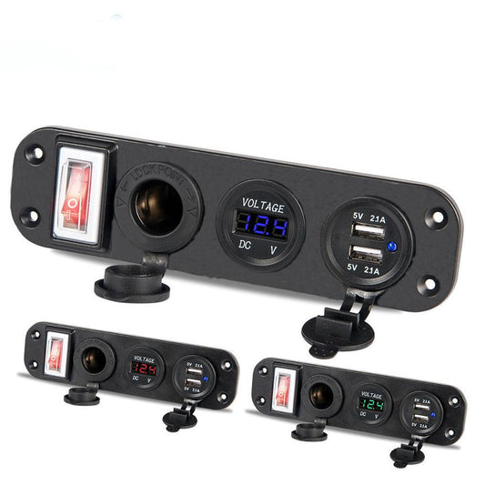 JMT-509258 Three-Port Car Mobile Phone Charger, 12-30V Input, 5V USB Output, 4200mA Current, Model YD-YY-TU-KG