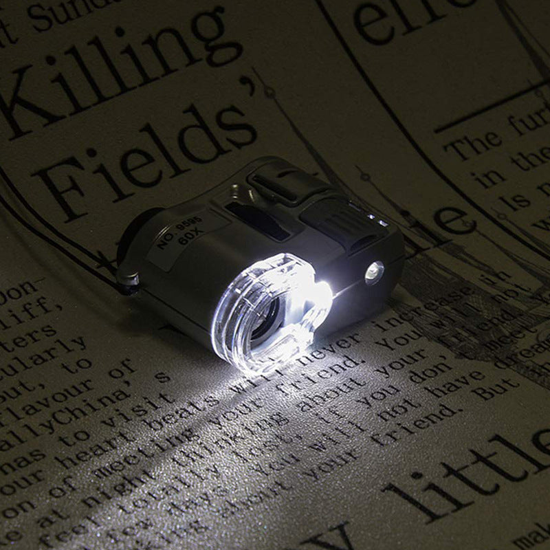 JMT-509386 60x LED Currency Detector and Magnifying Glass - Portable Pocket Tool for Security and Verification