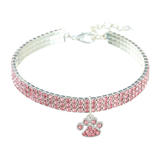 JMT-509386 Colorful Diamond-Patterned Elastic Pet Collar for Dogs and Cats – Ideal for All Seasons and Princess Style