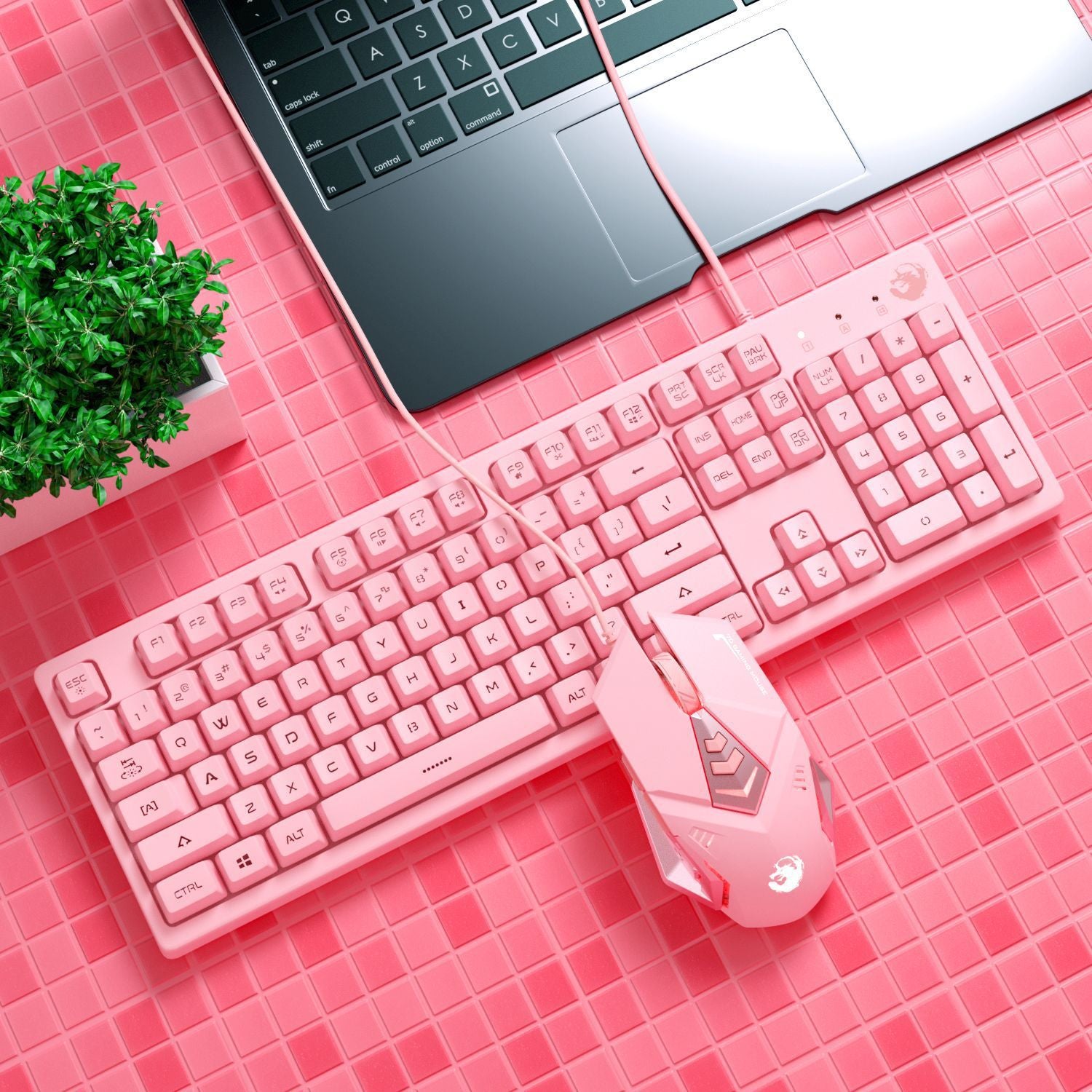 JMT-509514 Membrane Mechanical Keyboard with 104 Keys and USB Interface, Waterproof Design, 1.8m Cable Length