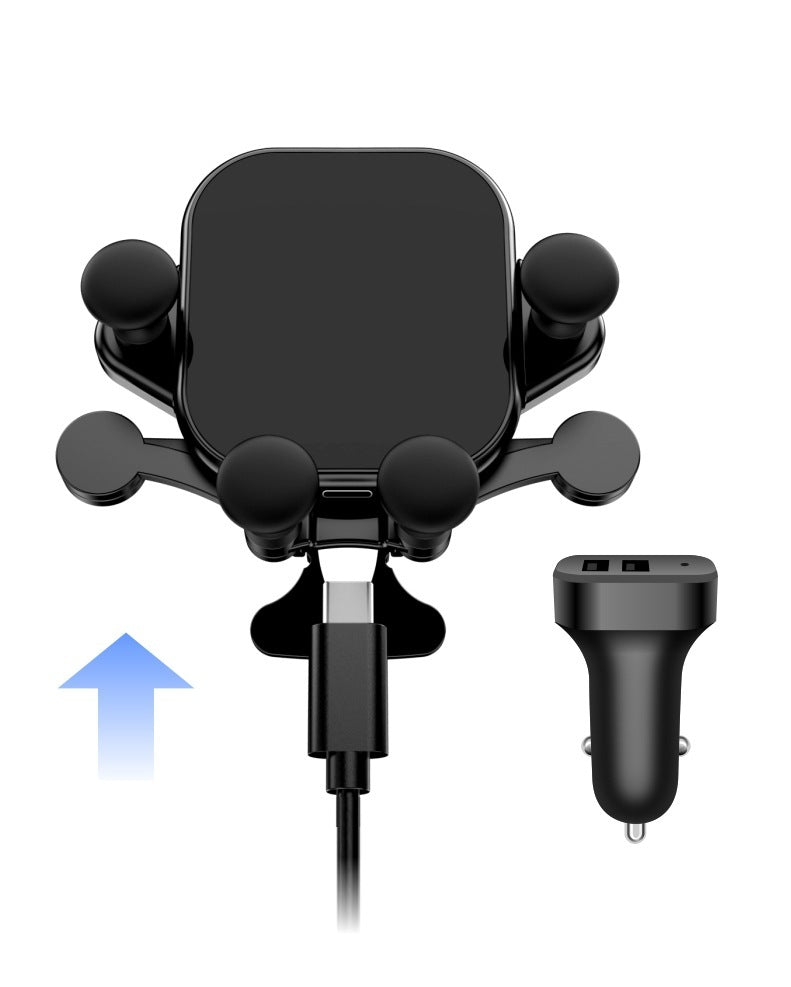 JMT-509578 Fast Charging Car Wireless Charger with Type-C Interface and Indication Function