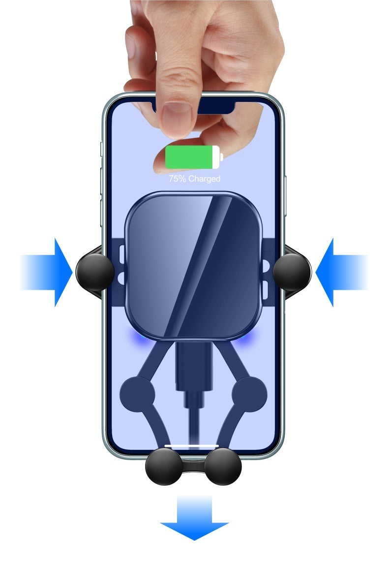 JMT-509578 Fast Charging Car Wireless Charger with Type-C Interface and Indication Function