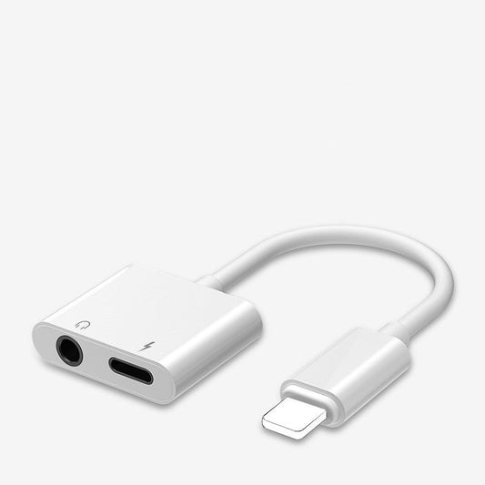 JMT-509898 2-in-1 3.5mm Audio Adapter with Charging and Microphone Functionality for Apple Devices